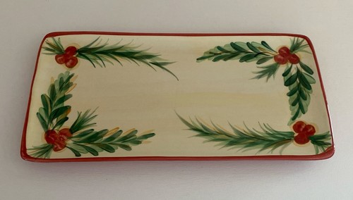 SOUTHERN LIVING AT HOME Appetizer Plate/Tray Gail Pittman Christmas Memories