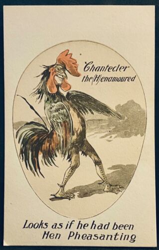 3 CHANTICLEER POSTKARTEN Satirischer Hahn Taten Mensch~Politisch~Comic Situationen - Bild 3 von 5