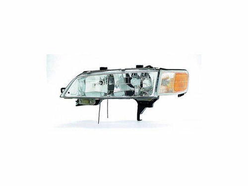Replacement Headlight Assembly For 1994-1997 Honda Accord - Clear Lens, Black Housing, DOT Certified (No Bulbs)