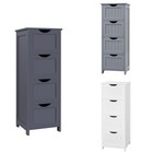 Badezimmerschrank Badschrank mit 4 Schubladen Beistellschrank Flur Küche Regal