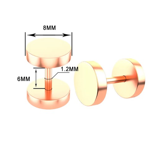 Ohrstecker Gesundheitsstecker Edelstahl 316L DamenOhrringe Schraubverschluss - Bild 6 von 10