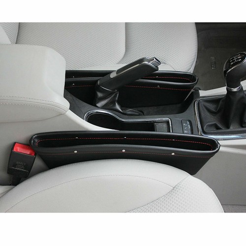 2x PU Leather Catch Catcher Box Caddy Car Seat Gap Slit Pocket Storage Organizer - 第 8/12 張圖片