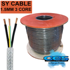 SY 1.5MM 3 CORE STEEL BRAIDED MULTICORE CONTROL FLEXIBLE CABLE SOLD PER METRE