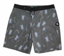 Hurley Men's 36 Topo Board Shorts Gray Grey 18" Length Beach Boardies