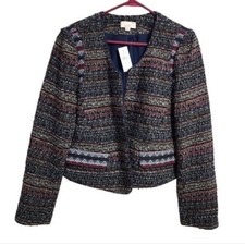 ANN TAYLOR LOFT tweed open wear blazer NWT size 8