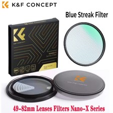 K F Concept 49-82mm Nano-X Blue Streak Filter Green Film Streak Flare Waterproof