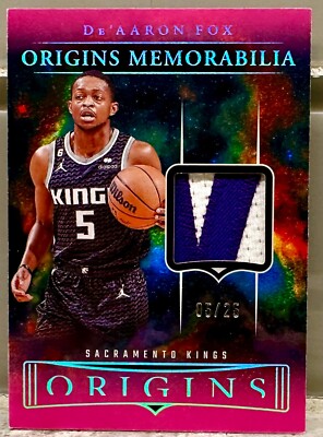 JERSEY NUMBER MATCH! 2023-24 Panini Origins De'aaron Fox Memorabilia 5/25! SPURS