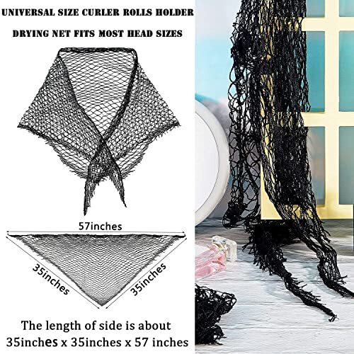 4 Pcs Women Triangle Hair Net for Rollers, Cotton Mesh Hair Setting Net - Picture 6 of 7