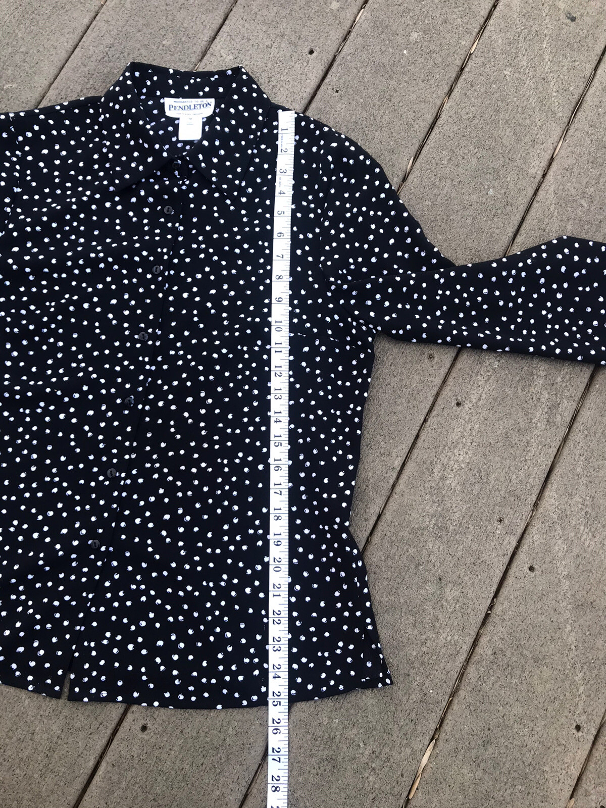 Pendleton Polka Dot Button Down Long Sleeve Colla… - image 9