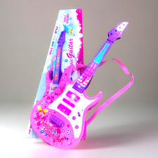 21'' PINK/PURPLE KIDS PLAYING GUITAR MUSIC LIGHT ROCK & ROLL MUSICAL INSTRUMENT