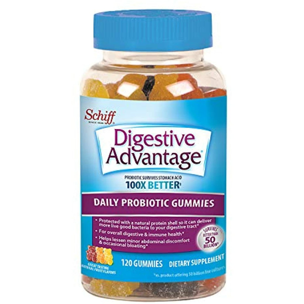 Daily Probiotic Natural Fruit Flavor Gummies, Digestive Advantage (120 Count In 20525183682| eBay Daily Probiotic Natural Fruit Flavor Gummies, Digestive Advantage (120 Count In 20525183682| eBay