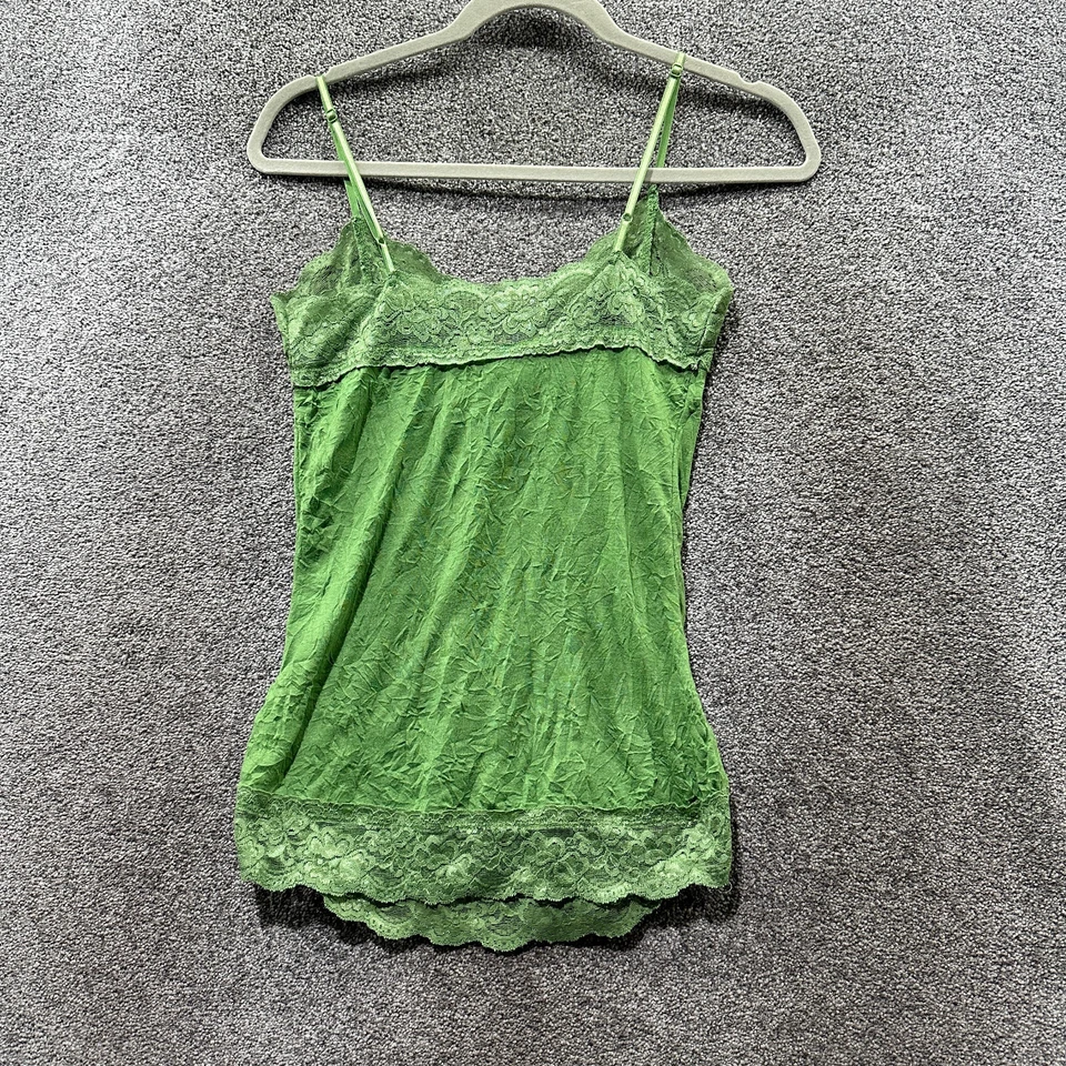 Camiseta sin mangas Y2k Weavers niña pequeña arrugada cami encaje ribete femenino hadas coqueta Foto 2 de 4