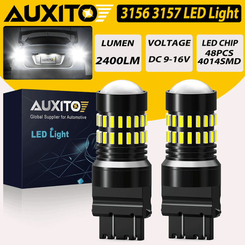 3157 LED Backup Tail Reverse Light Bulbs Super Bright White For Ford F-150 2024 - Picture 1 of 11