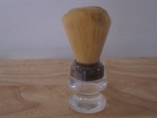 Vintage Fuller U.S.A. Shaving Brush Nylon Bristles Clear Handle