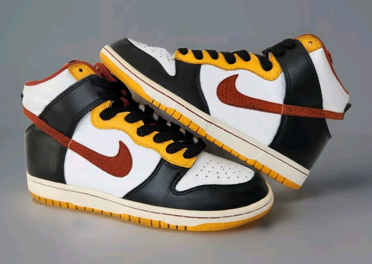 Nike Dunk High 2007 Black Orange Blaze Gold 309432-083 Mens Nike Dunk High 2007 Black Orange Blaze Gold 309432-083 Mens