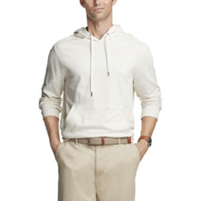 IZOD 65 Saltwater Whisper White French Terry 100 Cotton Pullover Hoodie NWT