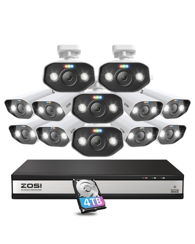 ZOSI 4K 5MP Bullet IP POE Security Camera System 16/8CH 4/2TB NVR 2-Way Audio - Picture 27 of 31