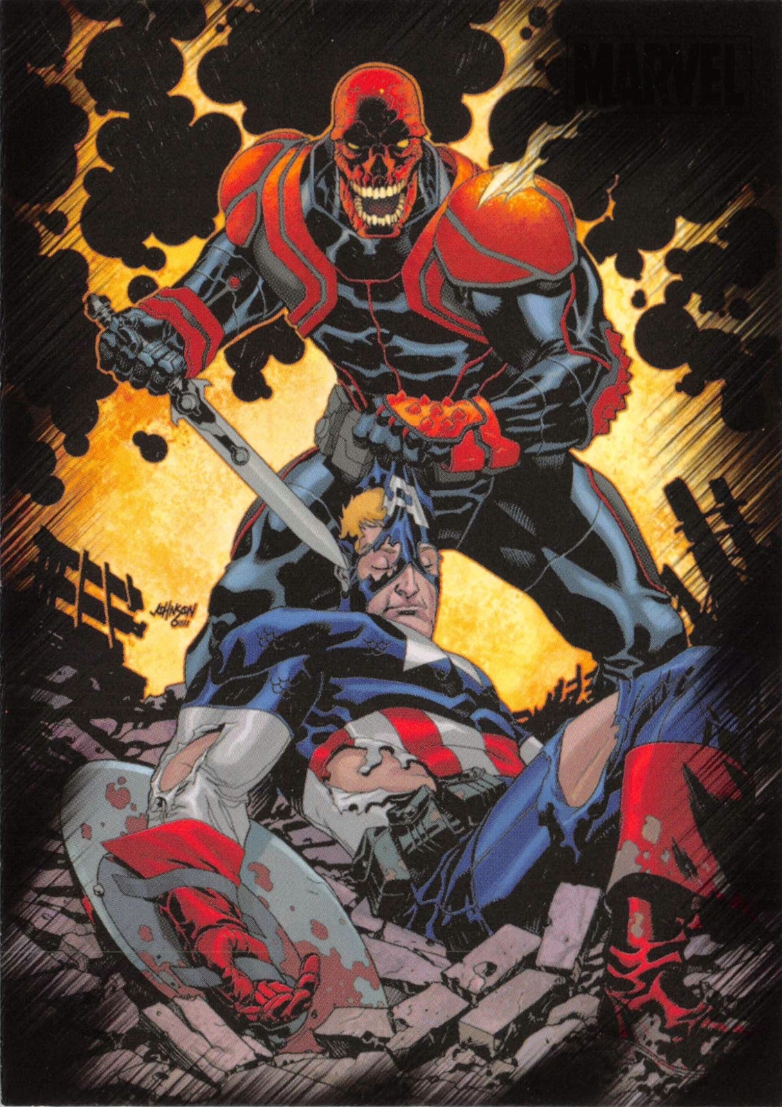 Red Skull Marvel Art