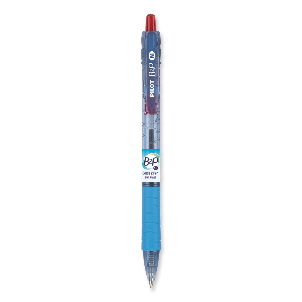 Pilot 32802 Medium 1 mm B2P Recycled Ballpoint Pen - Blue Barrel (1 Dozen) New
