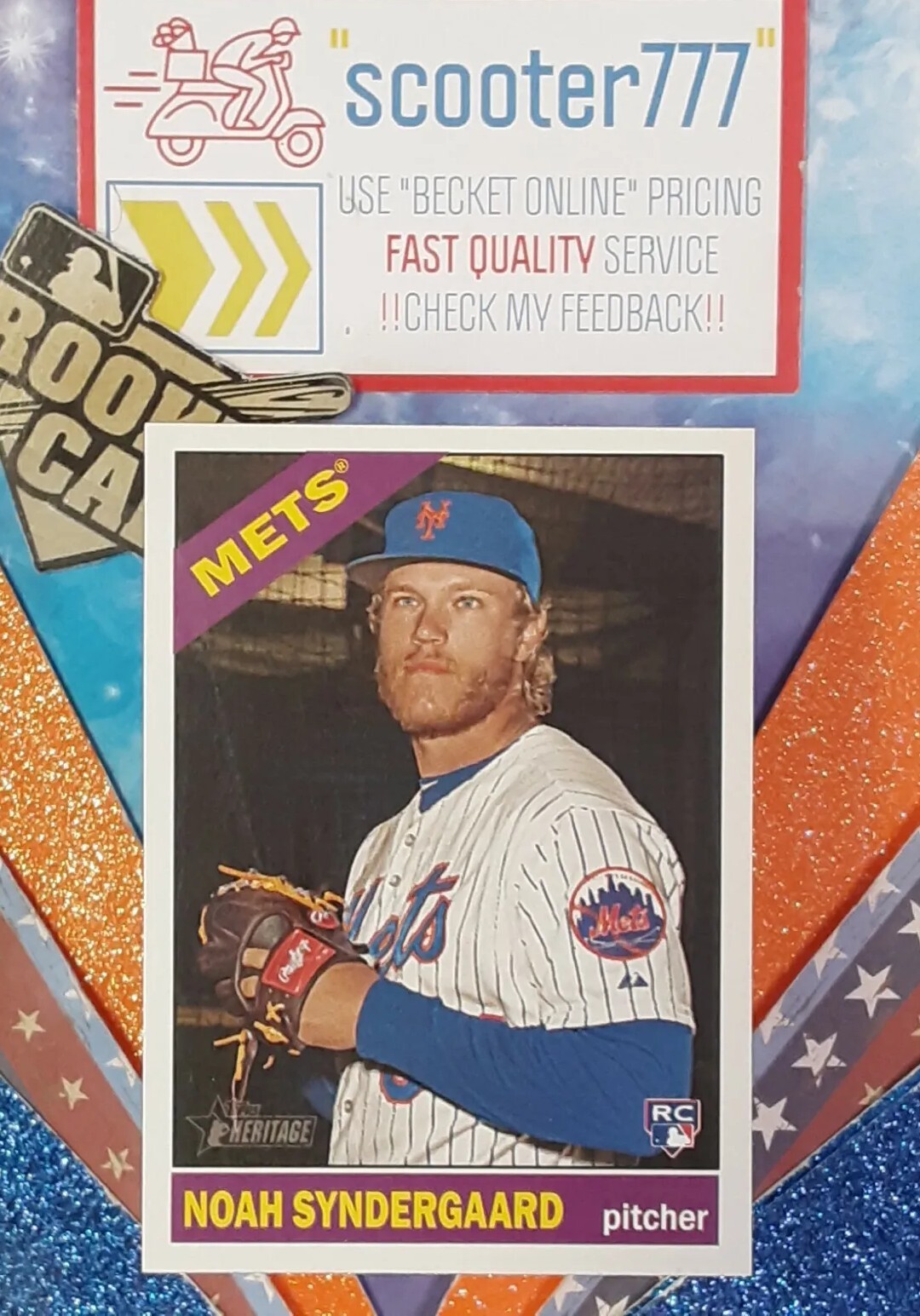 2015 Topps Heritage High Numbers ~#618⭐NOAH SYNDERGAARD⭐《RC》METS Flamethrower 🔥