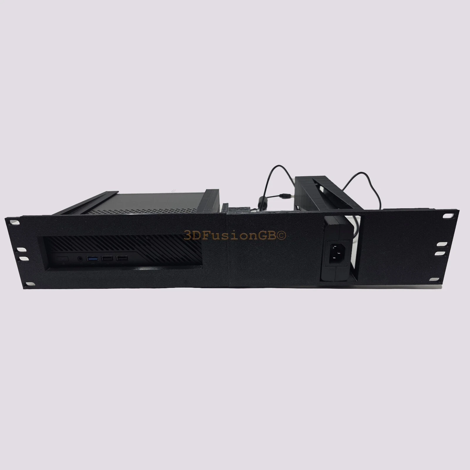 Rackmontage voor MiniSforum MS-01 / MS-A1 / MS-R1 spuitgegoten frontpaneel en 3D-geprinte achterarmen 19 2U