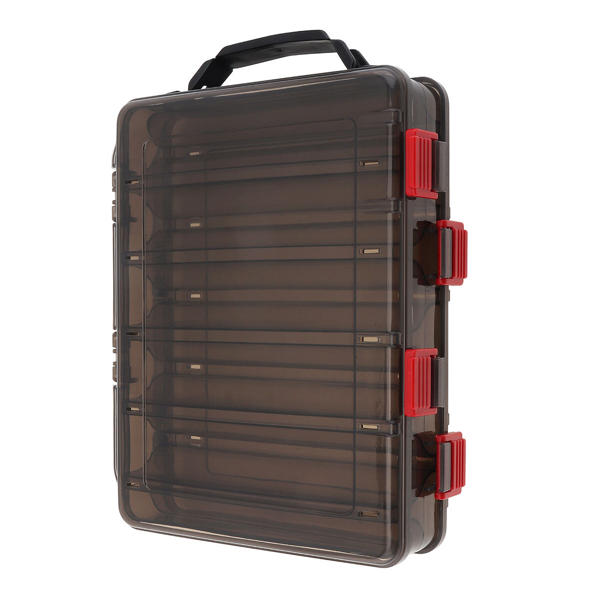 10 slot fishing lure box Double-Sided Hook Tackle Box, Clear Visible Plastic Lure Case, Fishing Tackle Accessory Storage Case Container(10 Slots) : Sports & Outdoors open green latches 2 Layer Fishing Lure Tackle