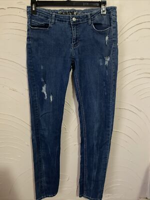 Machine Size 13 Distressed Blue Jeans 