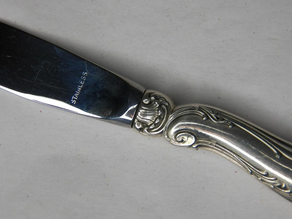 GORHAM DECORACIÓN PLATA ESTERLINA HH ESPARCIDOR DE MANTEQUILLA 6 1/4" SIN MONOGRAMA Foto 3 de 3