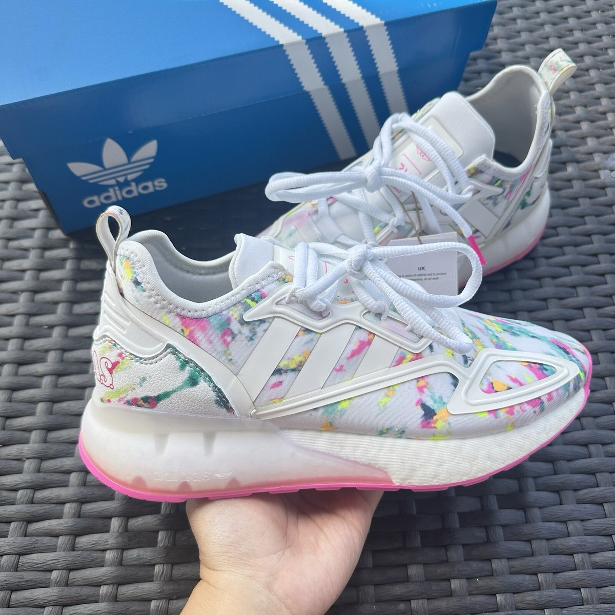 Adidas ZX 2K Boost Watercolor Kid's Athletic Shoes GX5405