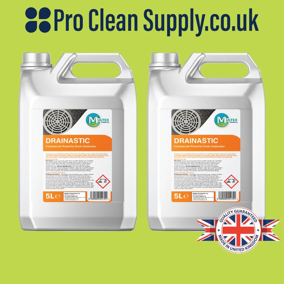 Sink and Drain Unblocker and Cleaner 5L,Industrial Strength Liquid,Concentrate. - Image 2 of 4