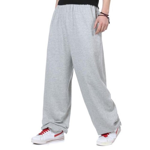 Mens Casual Baggy Fit Sports Pants Wide Leg Dance Hiphop Sweatpants Long M-4XL L - Picture 13 of 14