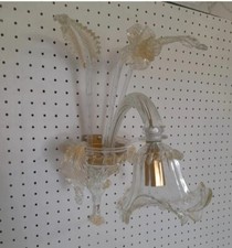 Applique da parete in vetro soffiato di Murano cristallo oro lampada 1 LUCE