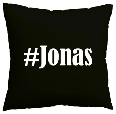 Kissenbezug #Jonas I love Jonas Schwarz 113197