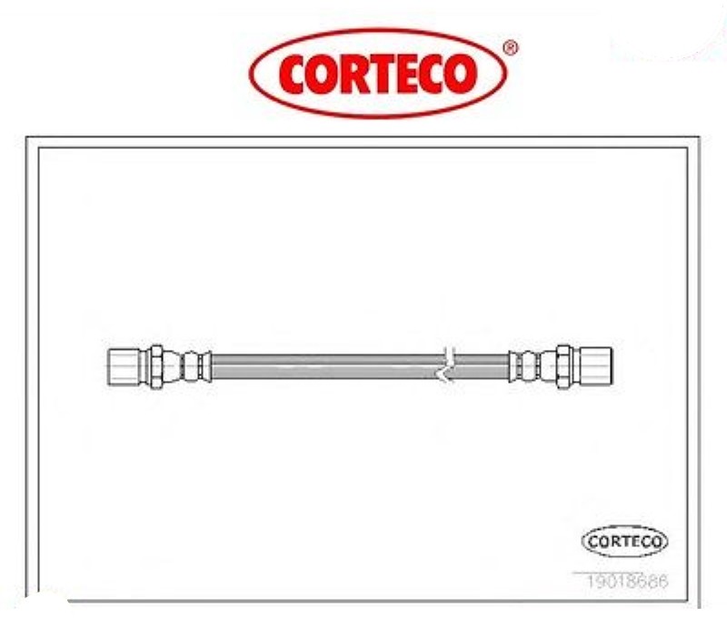 19018657 Flessibile del freno (MARCA-CORTECO)