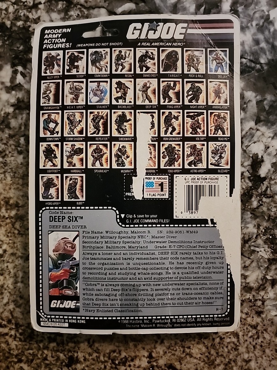 GI Joe Deep Six Deep Sea Diver 1989 Sealed | eBay