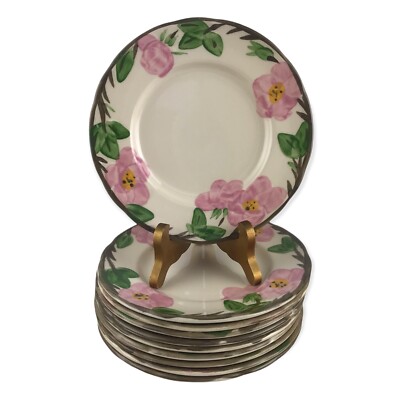 Franciscan Desert Rose Pattern 10 Lunch Salad Plates England Backstamp 7-1/2''