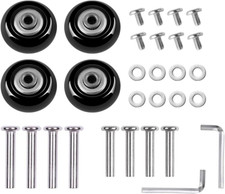 Set of 4 Luggage Suitcase Replacement Wheels Rubber Swivel Caster Wheels Repair