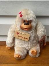 New Russ Luv Pets Gonga 7" plush sucks thumb Gorilla Red Hearts TAGS Vintage