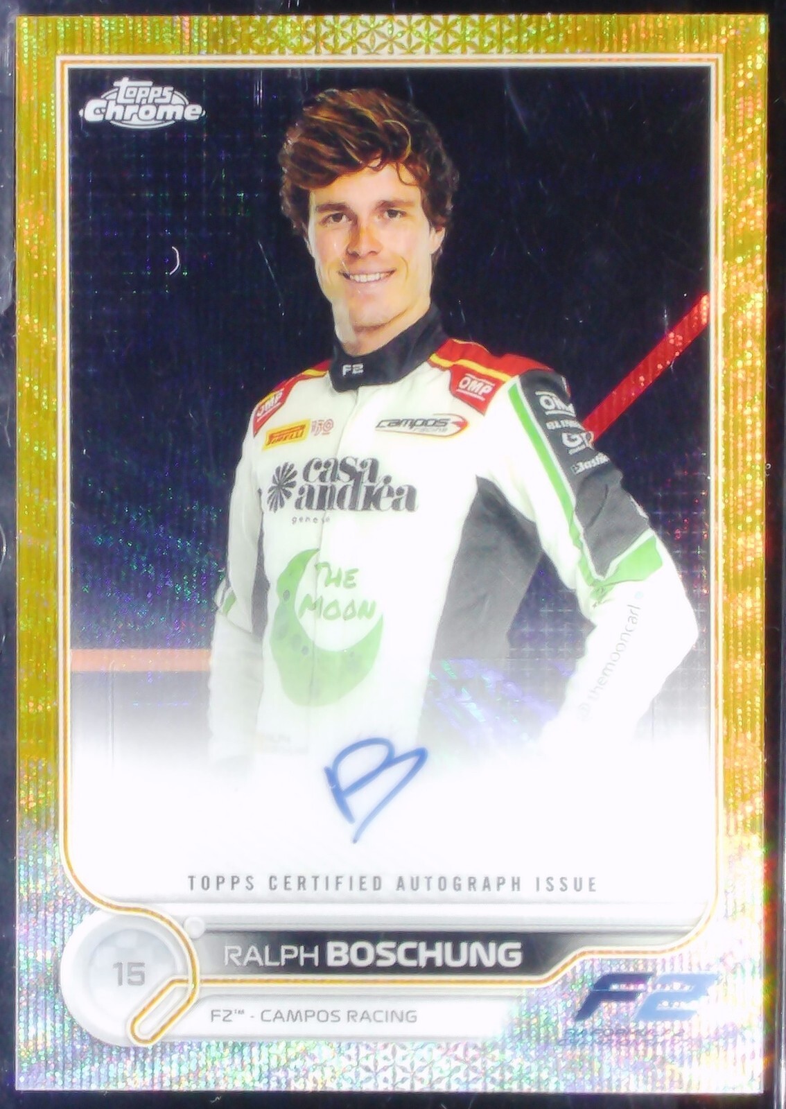 2022 Topps Chrome Formula 1 F1 Auto Gold Wave 36/50 RALPH BOSCHUNG CAC-RB