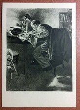 Vladimir LENIN - leader of communist in conspiracy 1917 Russian postcard 1959