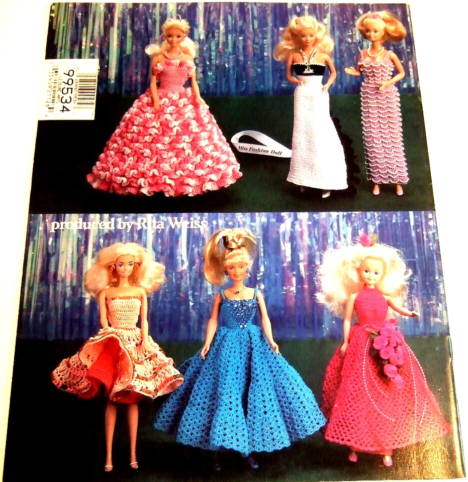 American School Of Needlework Crochet - Fashion Doll Beauty Contest - 6 Costumes - Image 4 of 4