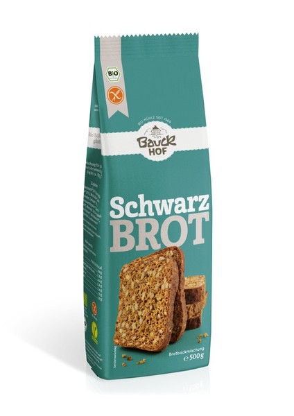 Bauckhof Bio Schwarzbrot (6X 500G) Vorrat Brotbackmischung Brot Backen Mischung-image