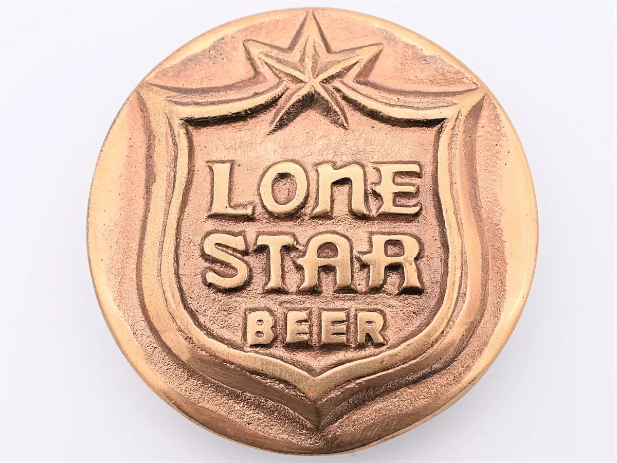 Lone star top beer belt buckle