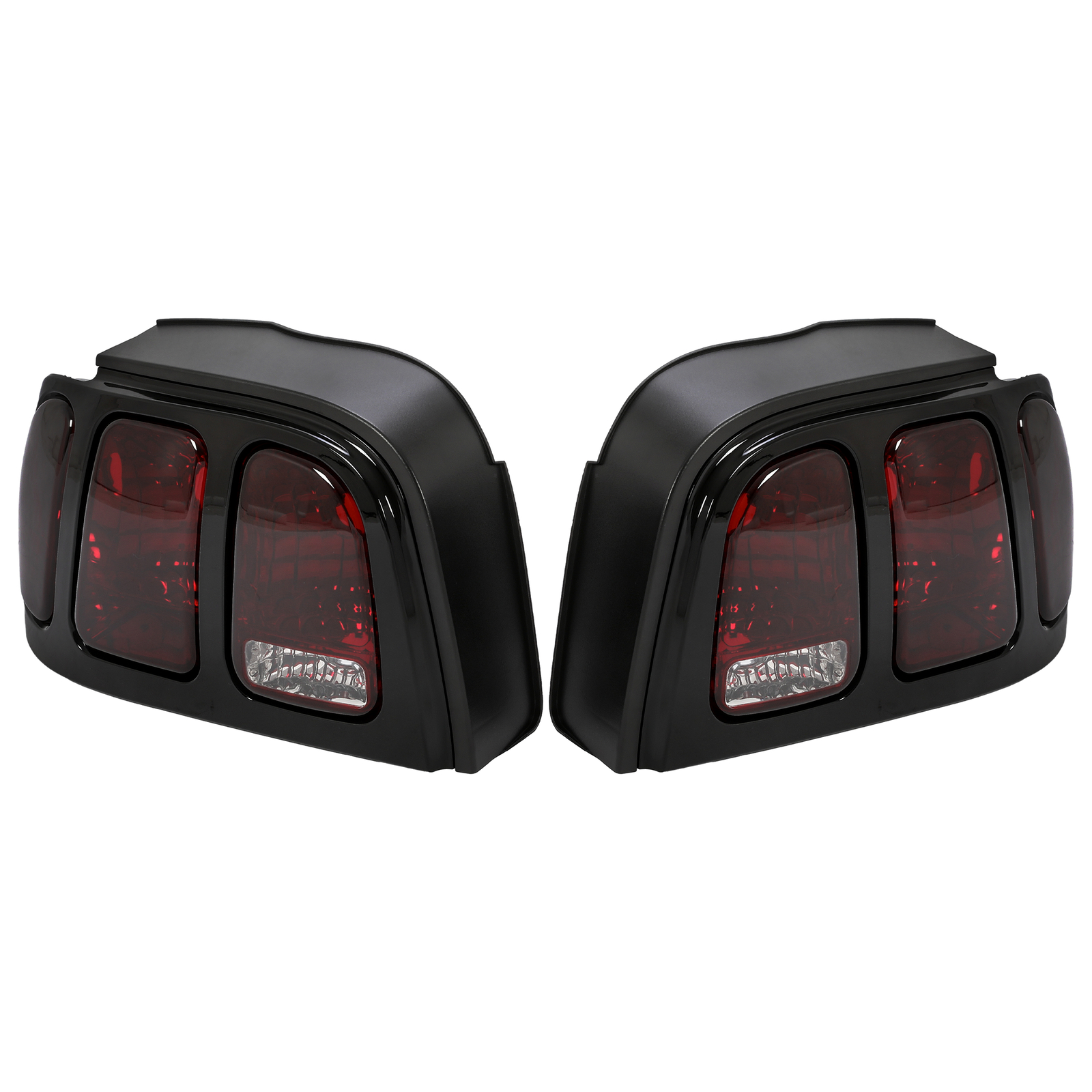 Luces traseras luces de freno traseras par de lentes rojas para Ford Mustang 1996-1998 izquierda+derecha