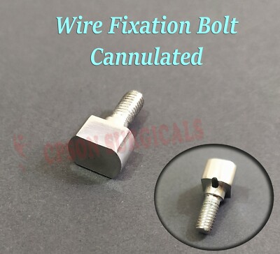 Wire Fixation Bolt Cannulated Lot of 10pcs Veterinary Surgical Instrument SS