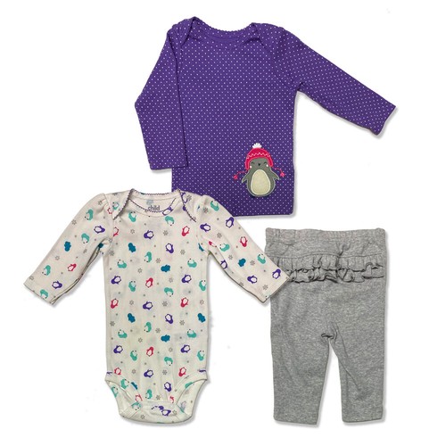 * NEU MIT ETIKETT - CARTER'S - BABY MÄDCHEN 3-TEILIGES OUTFIT SET - GRÖSSE: NEUGEBORENE - 6-9M - Bild 4 von 10