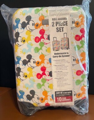 Mickey゜o゜２セット NEW American Tourister Disney Roll Aboard Luggage Colorful 2Pc
