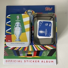 Topps Uefa Euro 2024 Album And Random 250 Stickers No Duplicates And 2 Tins