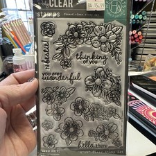 Hero Arts CM713 Cling Stamp Photopolymer Flowers Plants Clear Stamp Set
