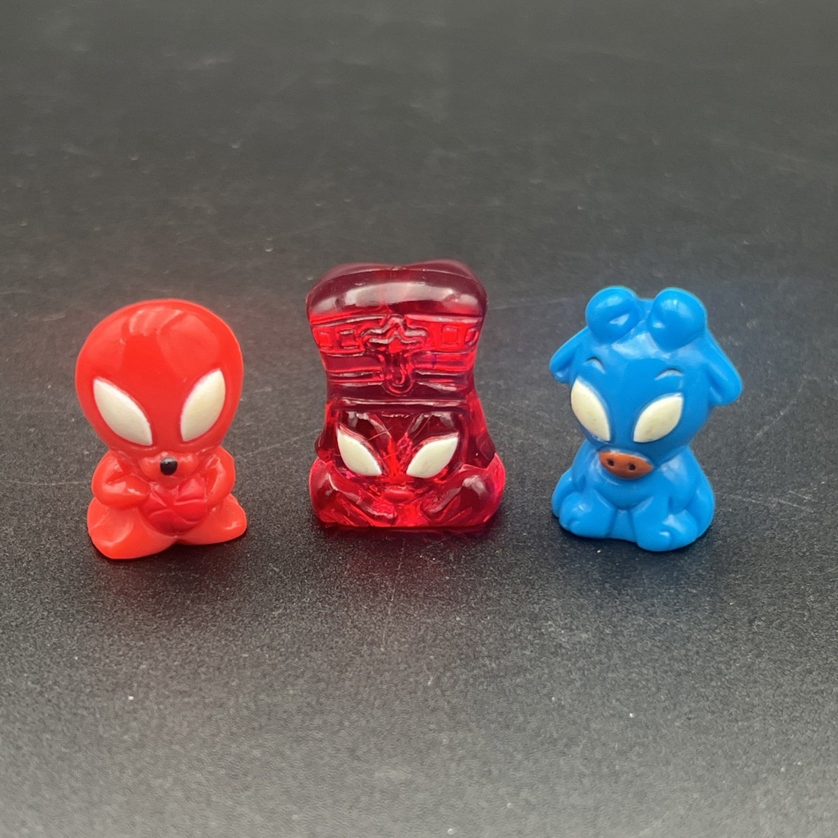 Gogo's Crazy Bones Aliens Java Glow Eyes Lot 3 Vintage 1990's Cleo